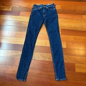 Rag and Bone Dark wash straight leg jeans, Size 25, never worn